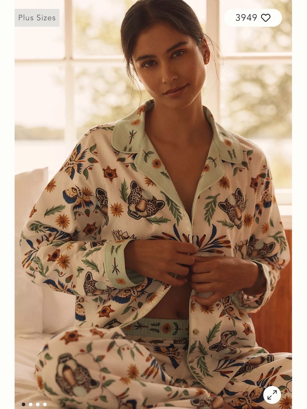 Anthropologie LyreBird Cloud Flannel Pajama Top
